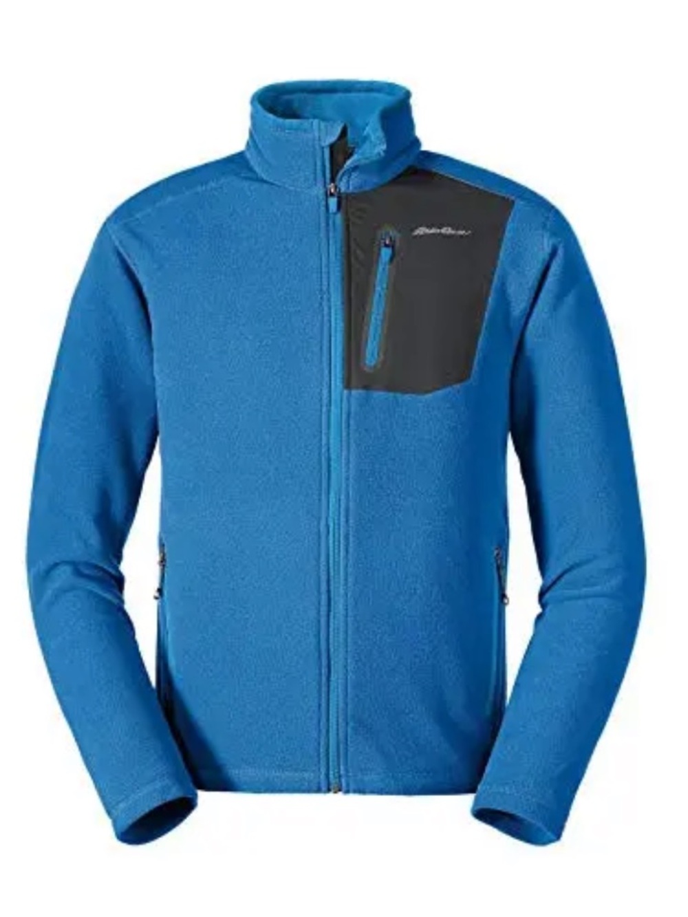 Eddie Bauer Jacket First Ascent Fleece Mens L Blue Sweater Full Zip Outdoor
